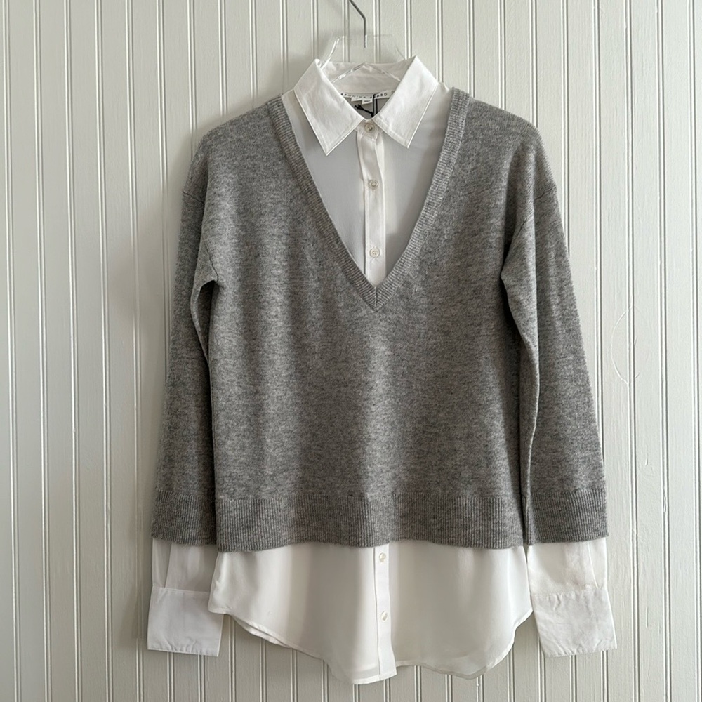 Veronica Beard Brami Mixed Media Sweater